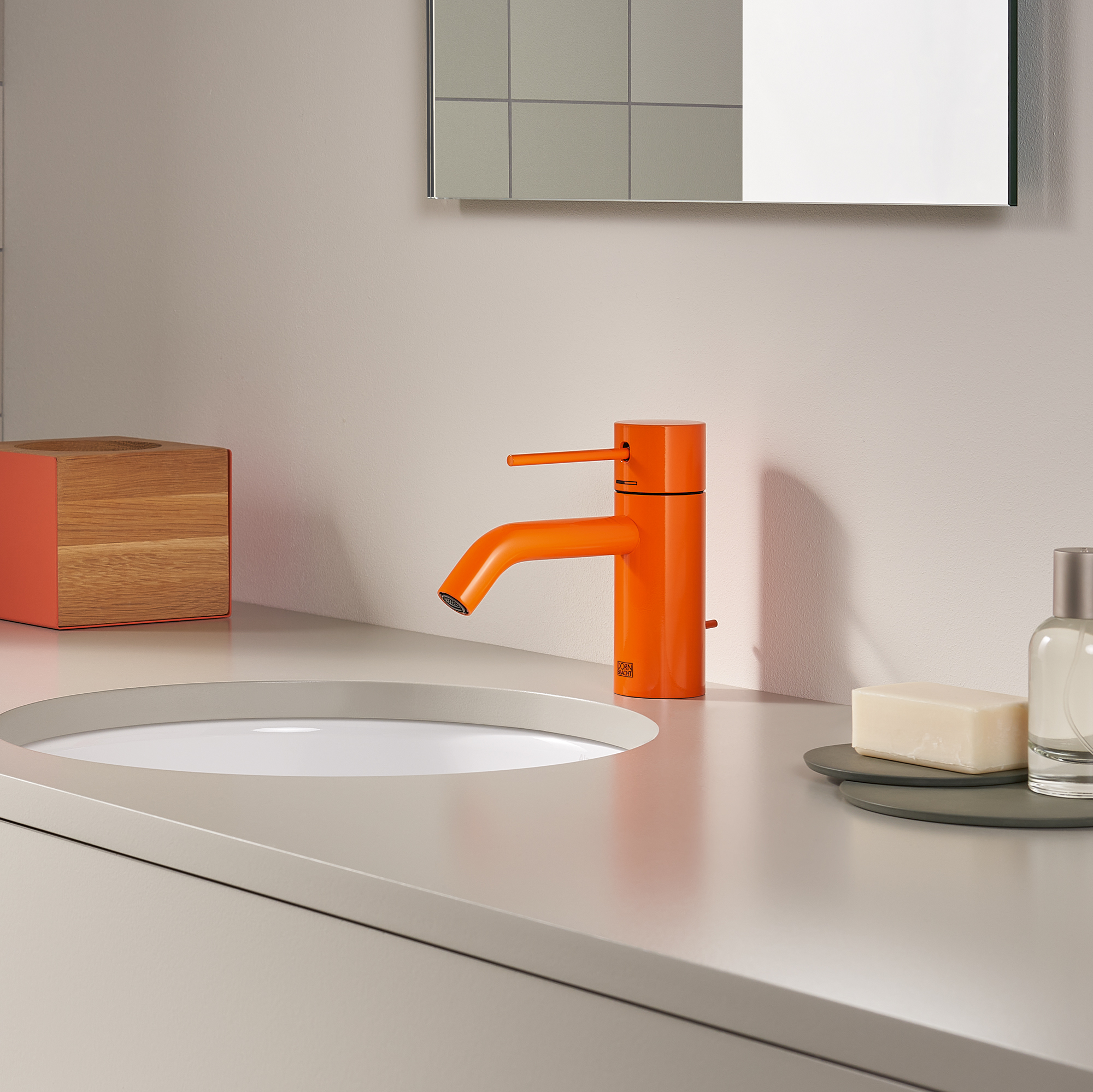 META  SLIM Смеситель для раковины, однорычажный, со сливным клапаном - Матовый хром DornBracht 33501662-93 - Вид №1