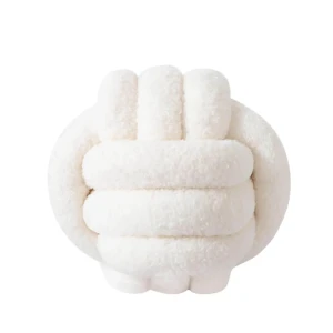 Декоративная подушка Узел молочный ø30 см 89428274