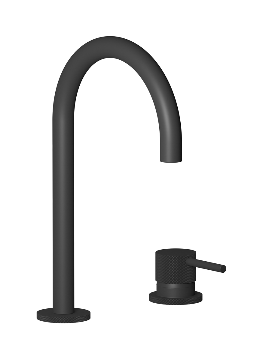 Смеситель для раковины на 2 отверстия. WE ARE IB id394np Matt Black Industria