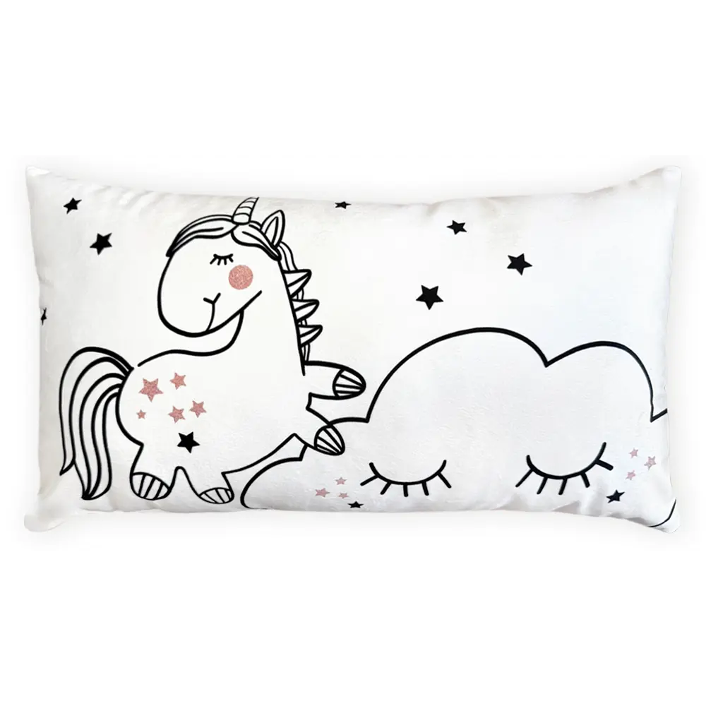 Декоративная подушка SEASONS Единорог 30x50 см белая 89434244 STLM-1572525