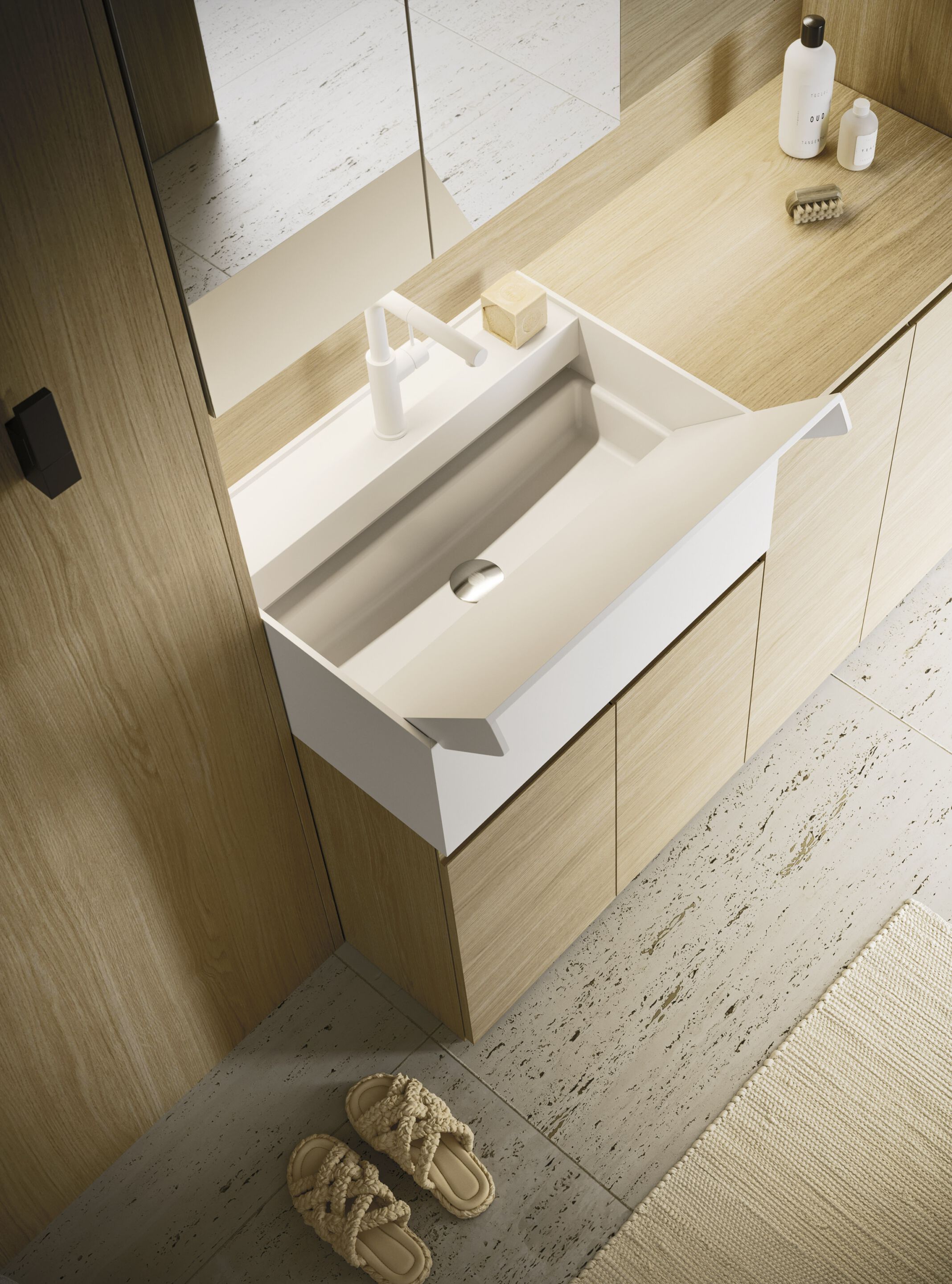 Шкаф для белья с зеркалом Arbi Arredobagno пузыри ARCH-00094013 - Вид №2