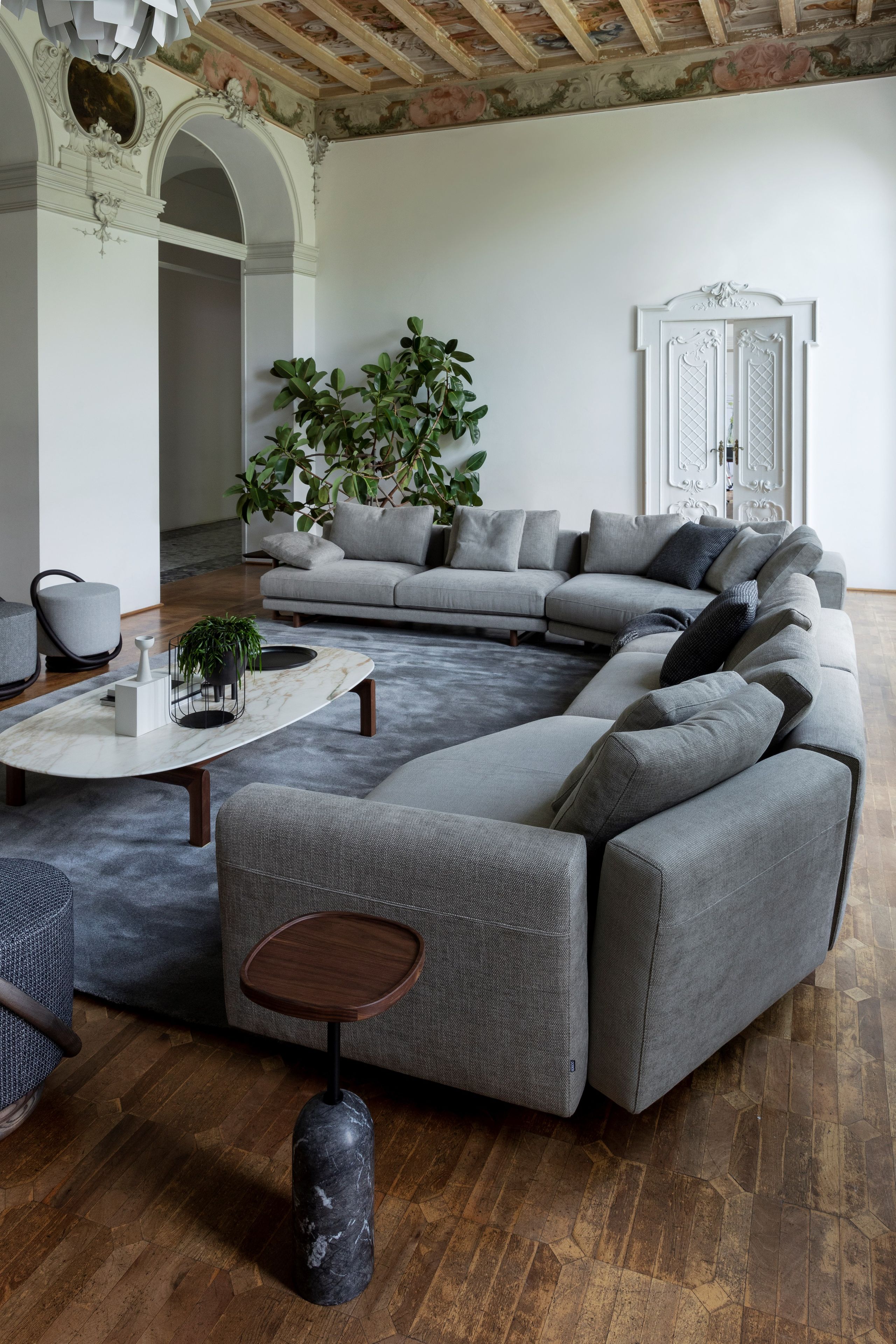 Угловой диван из ткани Porada двадцать ARCH-00075473 - Вид №4