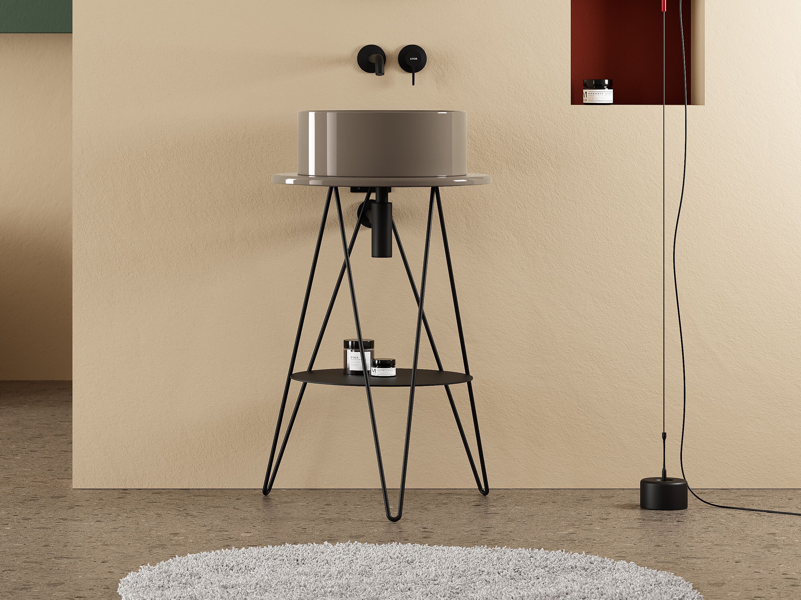 Металлическая консоль для умывальника Scarabeo Ceramiche GUSTAV ARCH-00054220