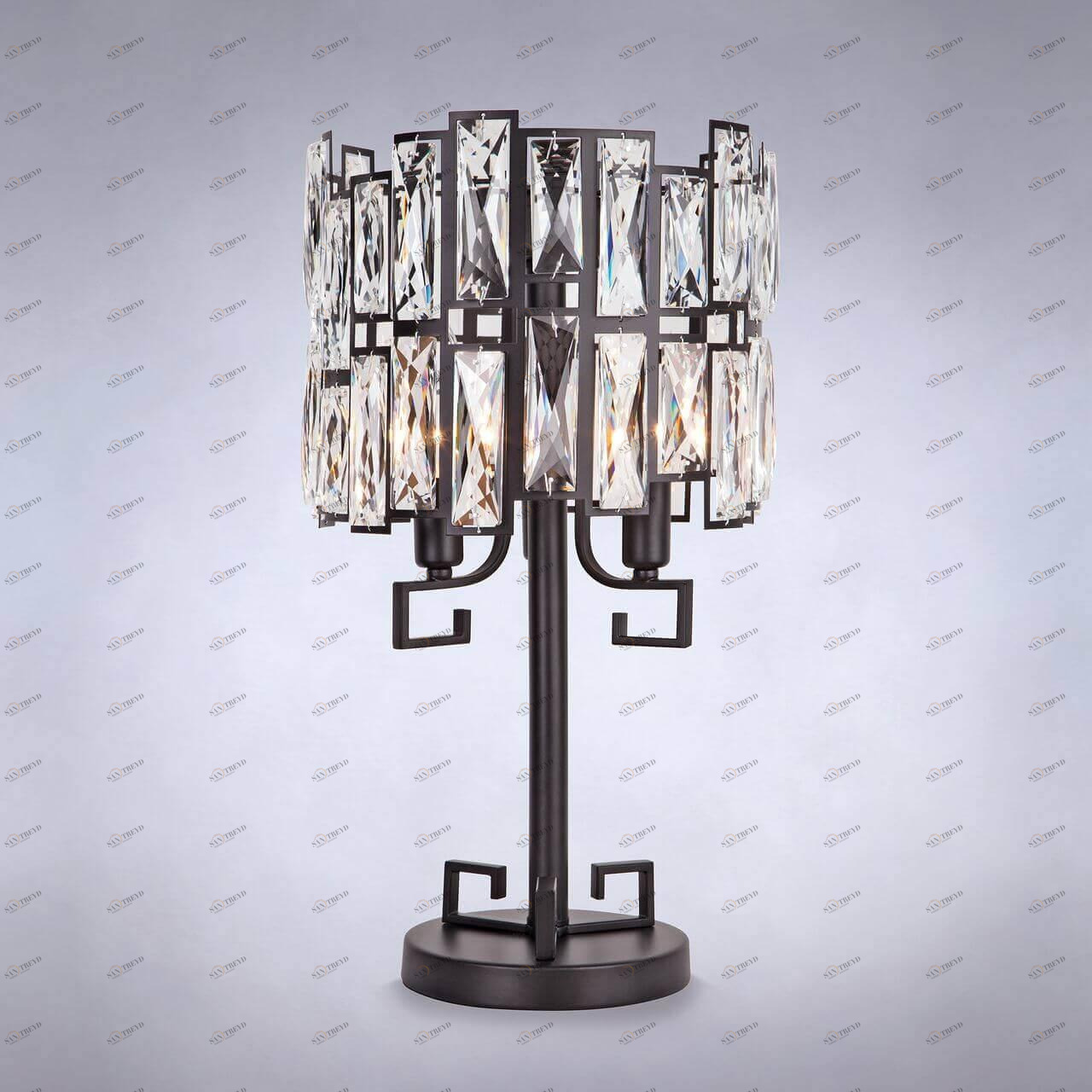 Лампа настольная черная с хрусталем Strotskis Bogates 01093/3 BOGATES FRAMMENTI 00-3907229 Черный 