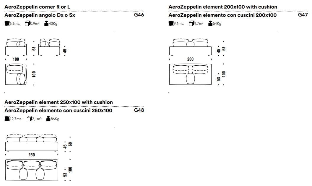 Съемный диван из ткани MOROSO AeroZeppelin ARCH-00072892 - Вид №3