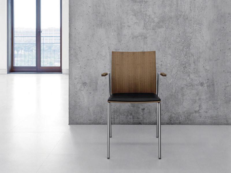 Brunner Стул лакированный штабелируемый с подлокотниками Milano sun-id-1361268 - Вид №6