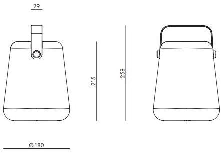 Rossini Illuminazione Переносная настольная лампа со звуком In&out sun-id-1487663 - Вид №6