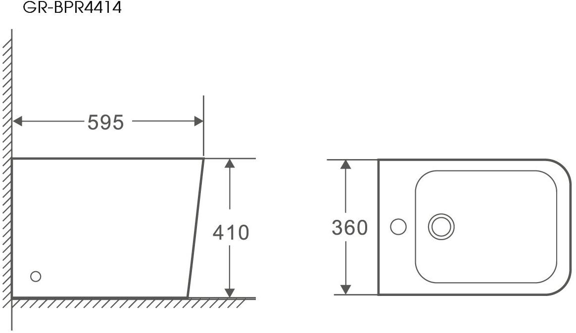 GR-BPR4414 Биде напольное  Grossman  - Вид №2
