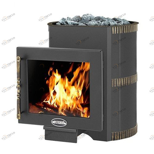 Дровяная печь для бани Везувий Лава 16 Панорама 2016 129