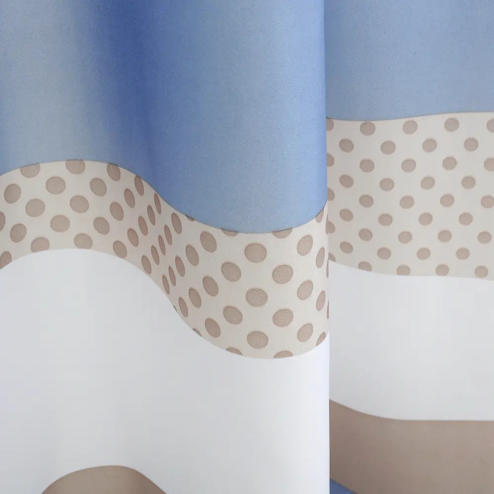 Штора для ванной Wess Elpoa 180x200 см полиэстер цвет бежевый/голубой STLM-2201880 - Вид №6