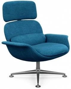 KNOLL Вращающееся кресло из ткани с высокой спинкой Kn