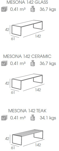 FueraDentro Прямоугольный журнальный столик в современном стиле из нержавеющей стали Cima sun-id-1408645 - Вид №5