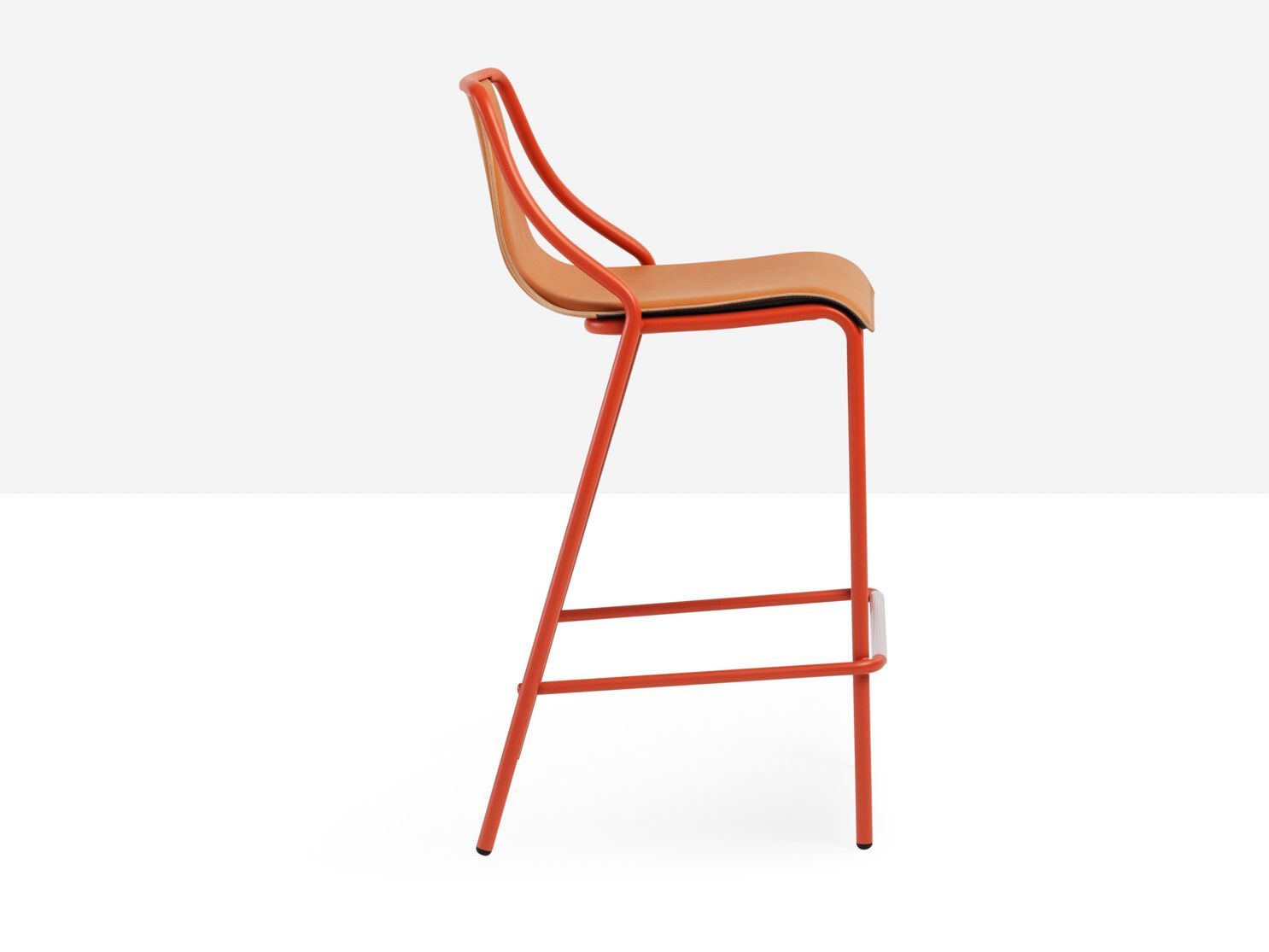 Металлический стул с кожаным сиденьем Midj ARCH-00080469 - Вид №1