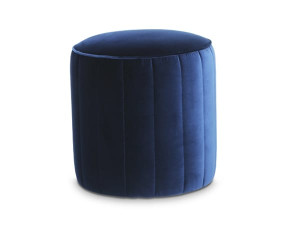 Круглый пуф из ткани