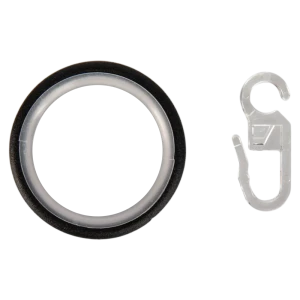 ORBIS Кольца с крючками для карниза черные матовые 10 шт 89386861