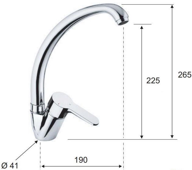 Remer Rubinetterie Смеситель для кухни, однорычажный Winner eco We 42 lt8 - Вид №1