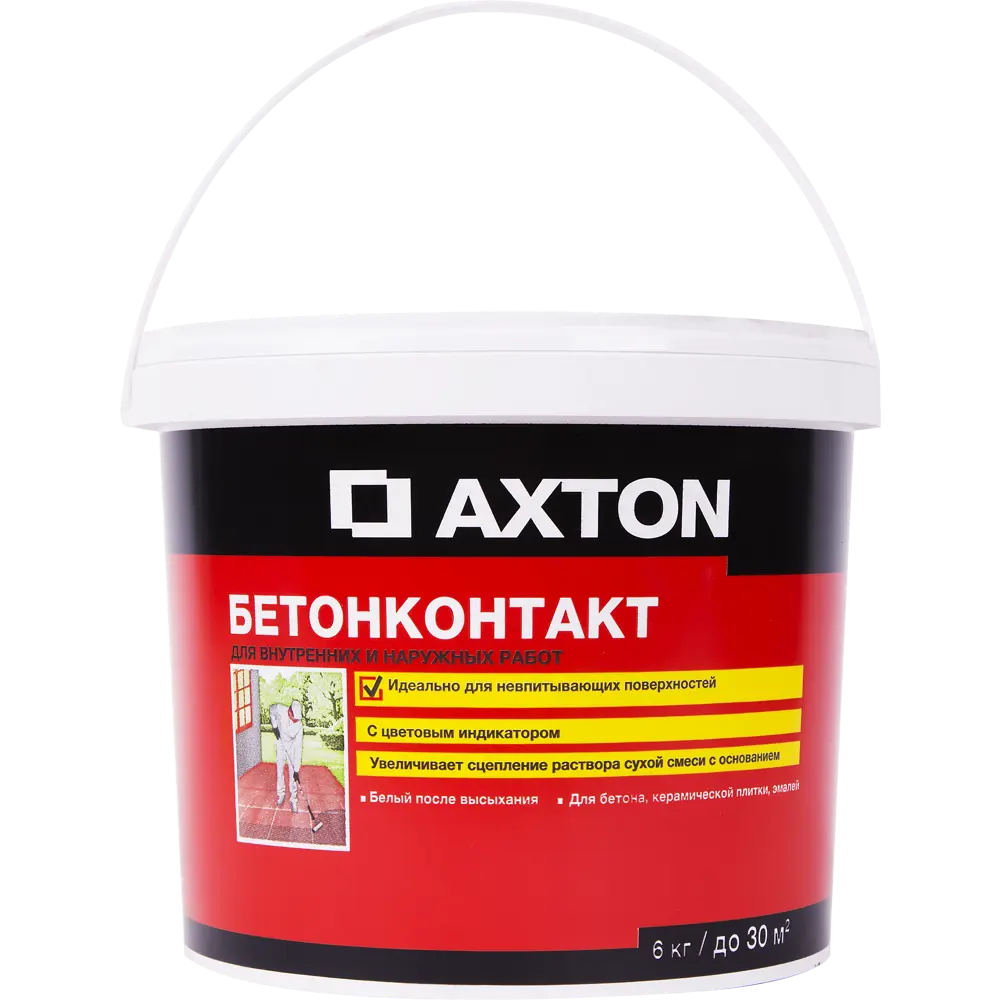 Бетонконтакт Axton 6 кг - универсальная грунтовка для сложных поверхностей 14250975 STLM-0004623
