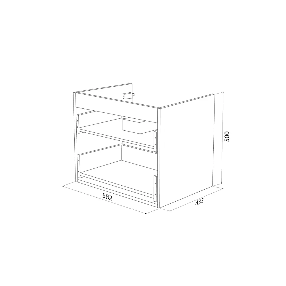 Корпус тумбы подвесной Iddis Lahta LAH60G0i95 50x58.2x43.3 см цвет серый 89442675 STLM-2008771  - Вид №8