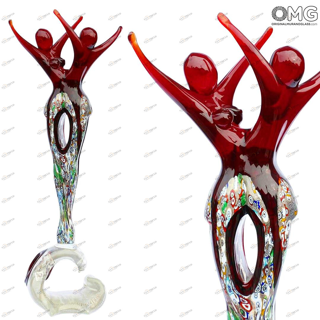 2017 ORIGINALMURANOGLASS Скульптура Влюблённые танцоры - муранское стекло OMG 15 см 