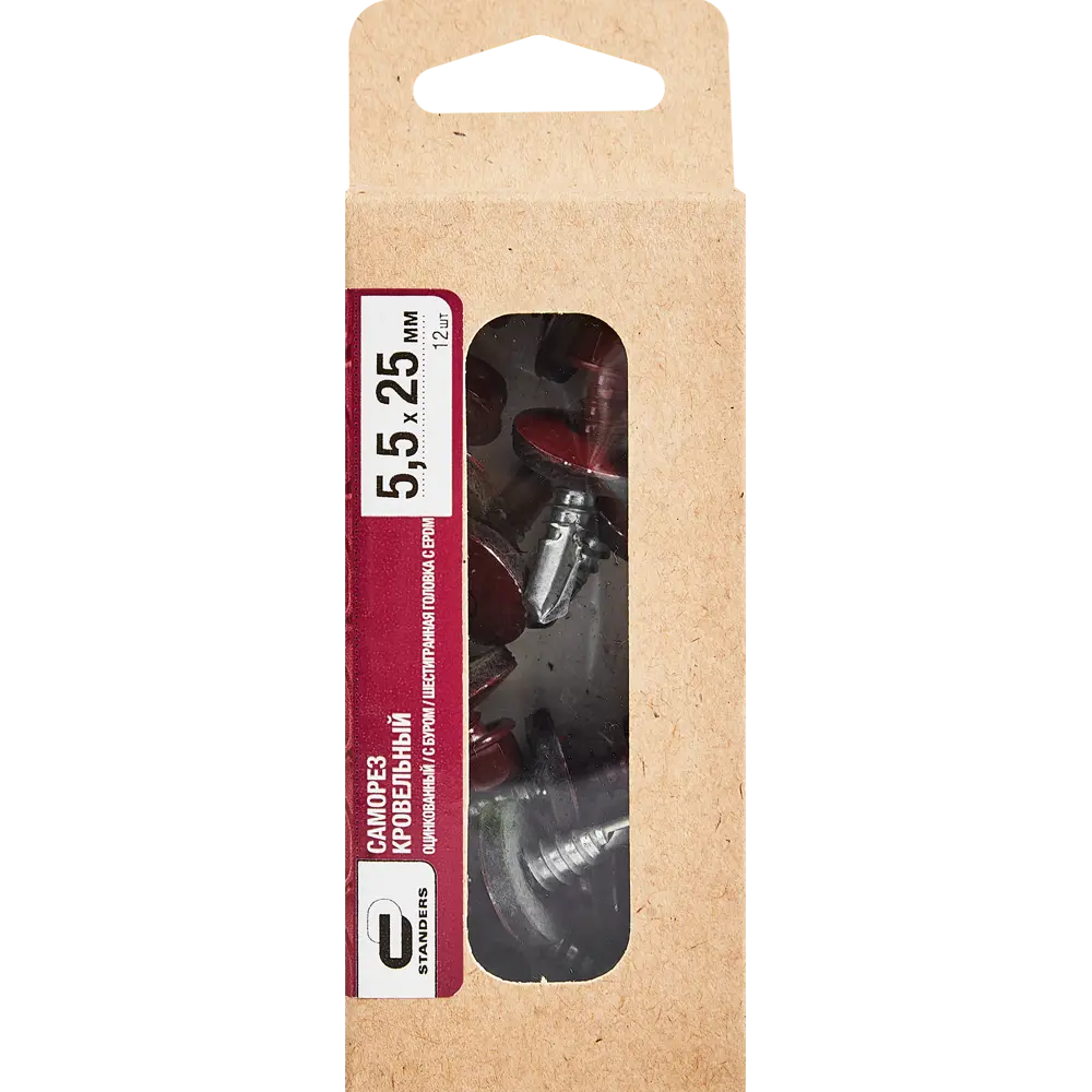 Саморезы кровельные Standers для металлической обрешетки с буром 5.5×25 мм 89213047 STLM-1008252 - Вид №3