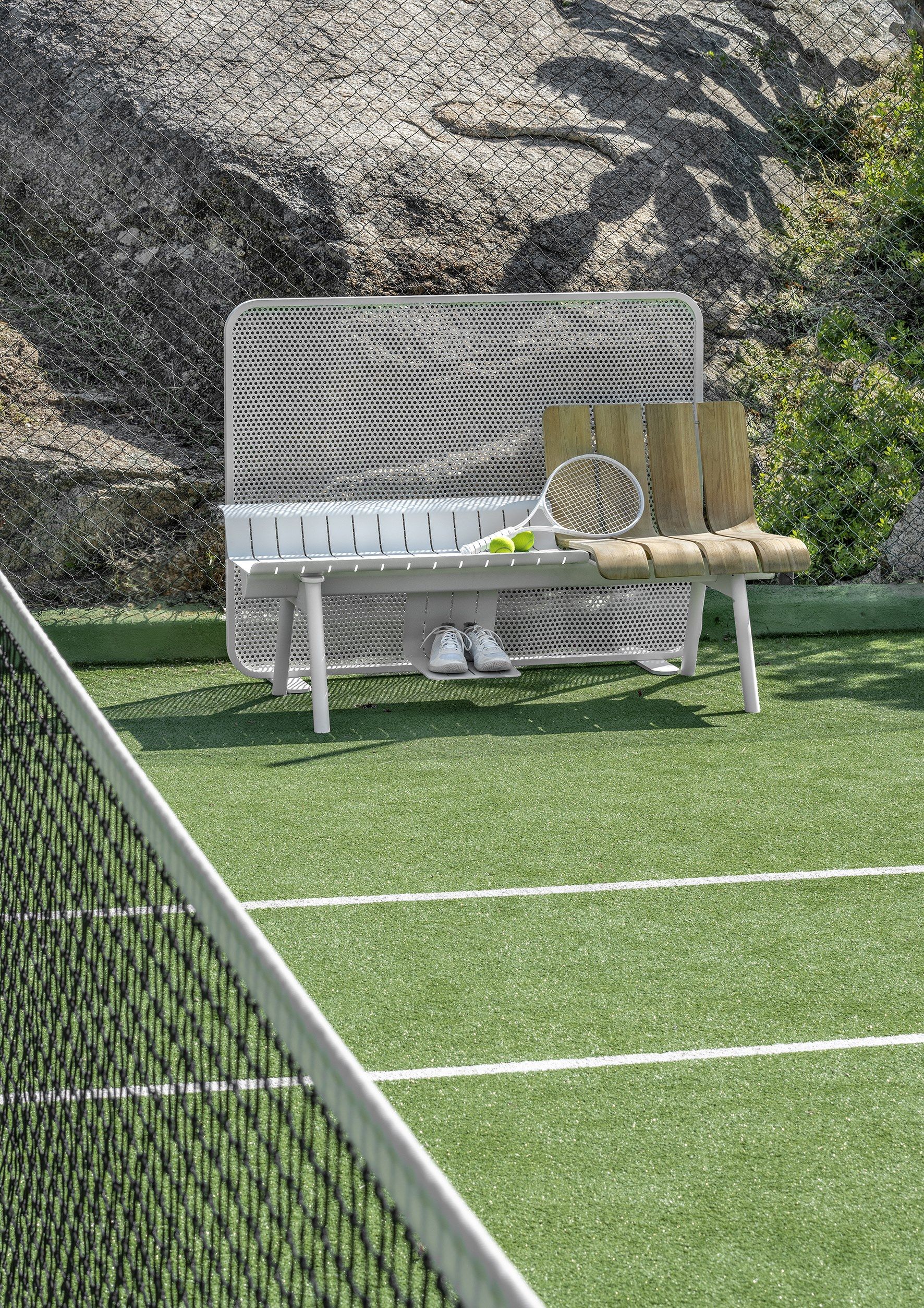 Алюминиевая и деревянная скамья со спинкой Ethimo Ace ARCH-00122616 - Вид №42