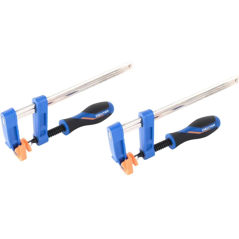 F-образная струбцина Dexter для профессиональных работ 150 мм (2 шт) 82305123 STLM-0024286 - Вид №1
