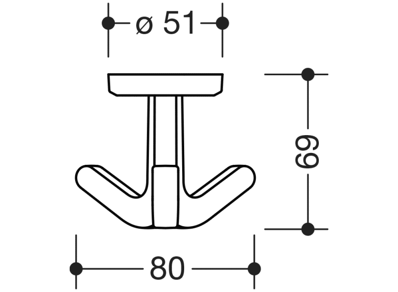 477.93.030 тройной крючок HEWI Garderoben | Haken  - Вид №10
