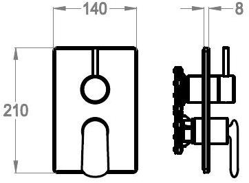 Fir Italia Смеситель для душа с переключателем Dynamica 88 8850188 - Вид №1