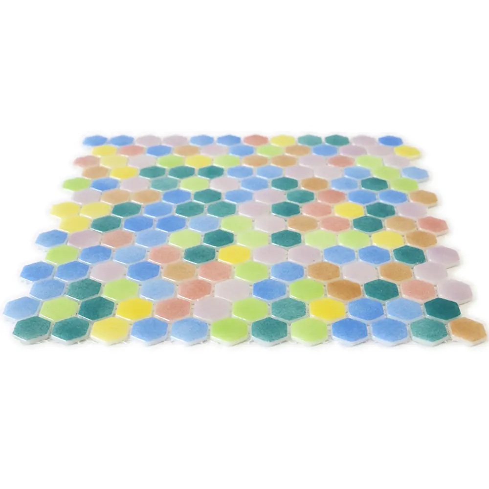 Мозаика стеклянная Natural STP-MIX001-HEX 29x29 см цвет белый 84830280 STLM-2149255 Santreyd Steppa - Вид №4