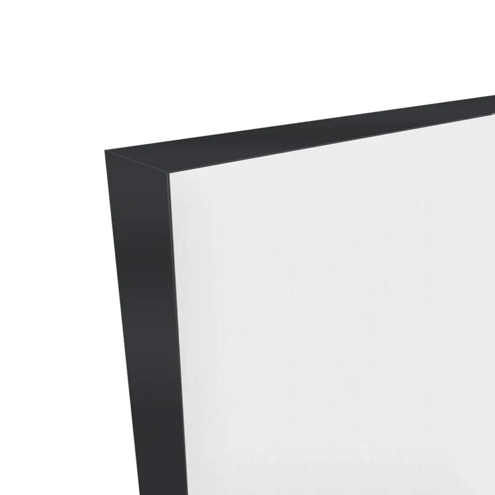 Дверь межкомнатная глухая с замком комплекте Invisible 90x230 см левая черная алюминиевая кромка цвет белый 89383093 STLM-2171425 VELLDORIS  - Вид №1