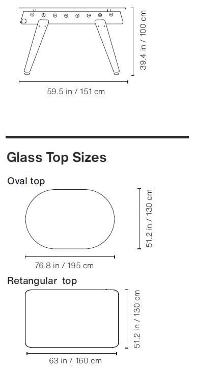 Овальный обеденный стол из стали и ироко со стеклянной столешницей RS Barcelona RS3 WOOD ARCH-00034979 - Вид №4