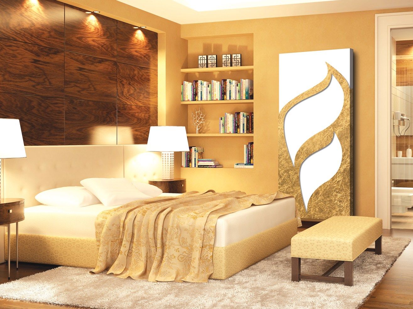 Алюминиевый полотенцесушитель Termo Design двойная пластина-сусальное золото ARCH-00136883