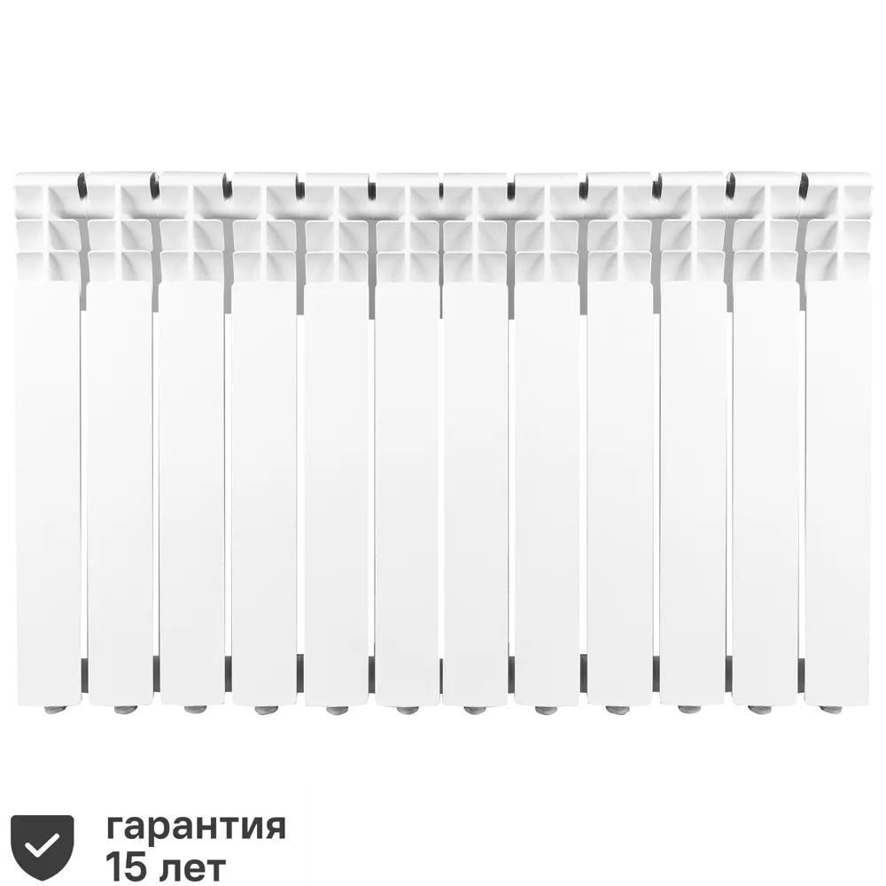 Радиатор Monlan Aluminium 500/80 алюминий 12 секций боковое подключение цвет белый 13239969 STLM-2201149 
