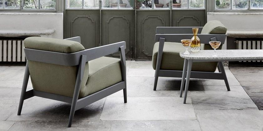 Gervasoni Кресло с обивкой из ткани с подлокотниками Brick sun-id-1449368 - Вид №4