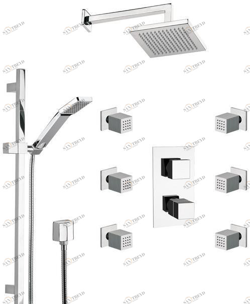 Remer Rubinetterie Смеситель для душа с ручным душем Qubika thermo Qt 93 7 s01