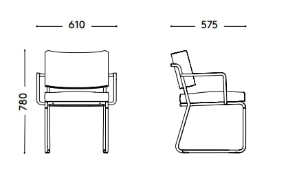 Кожаный стул с подлокотниками Porro SIXTE ARCH-00051615 - Вид №6