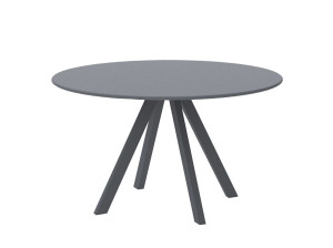 Круглый металлический садовый стол