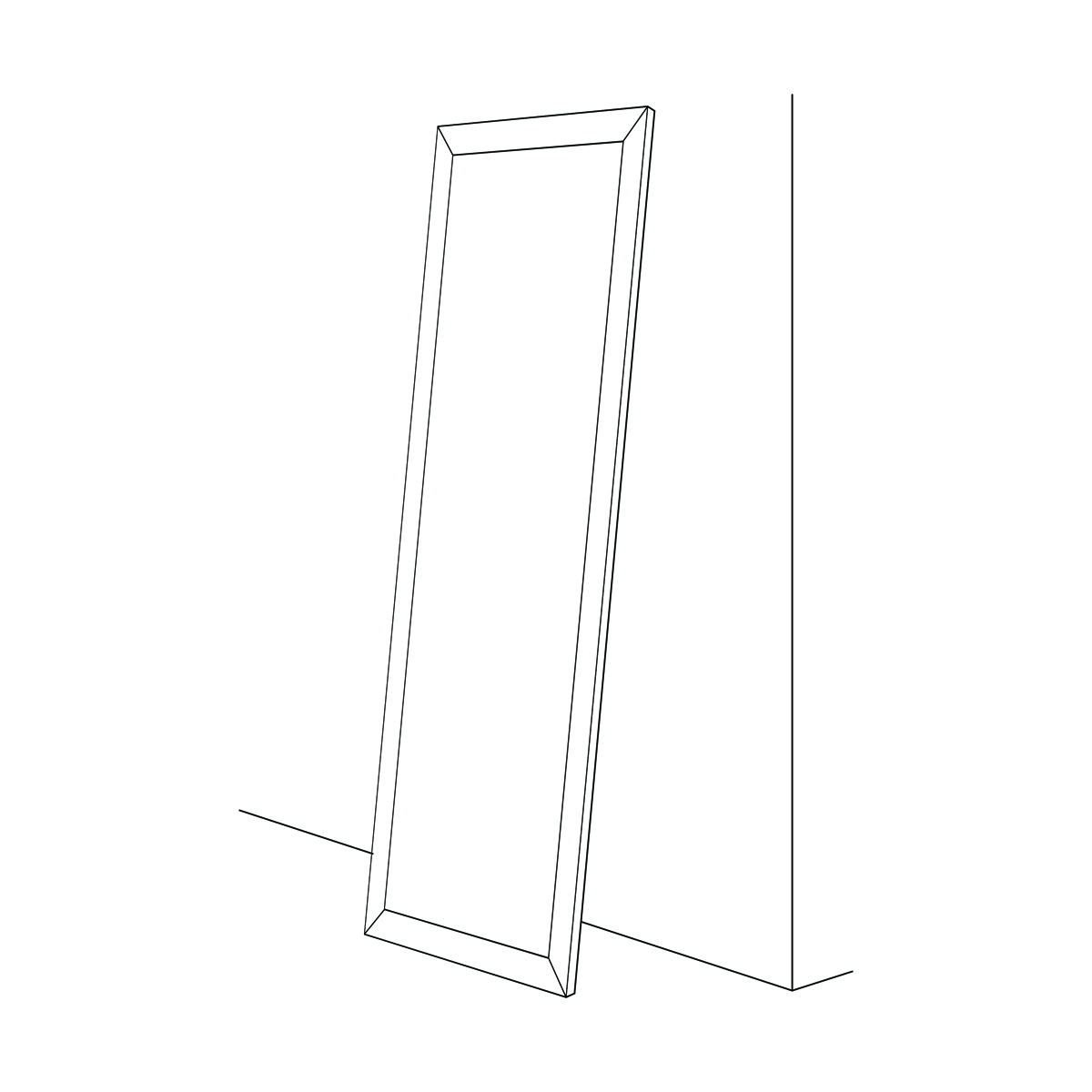 BY 6030 Зеркало напольное в багетной раме - вензель серебряный 101 mm EVOFORM Definite floor - Вид №6