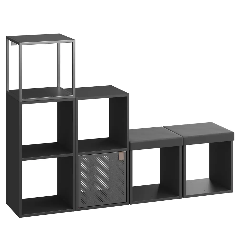 Дверь для стеллажа Spaceo Kub Paris 32x32 см металл цвет черный 82010844 STLM-2097549 - Вид №2