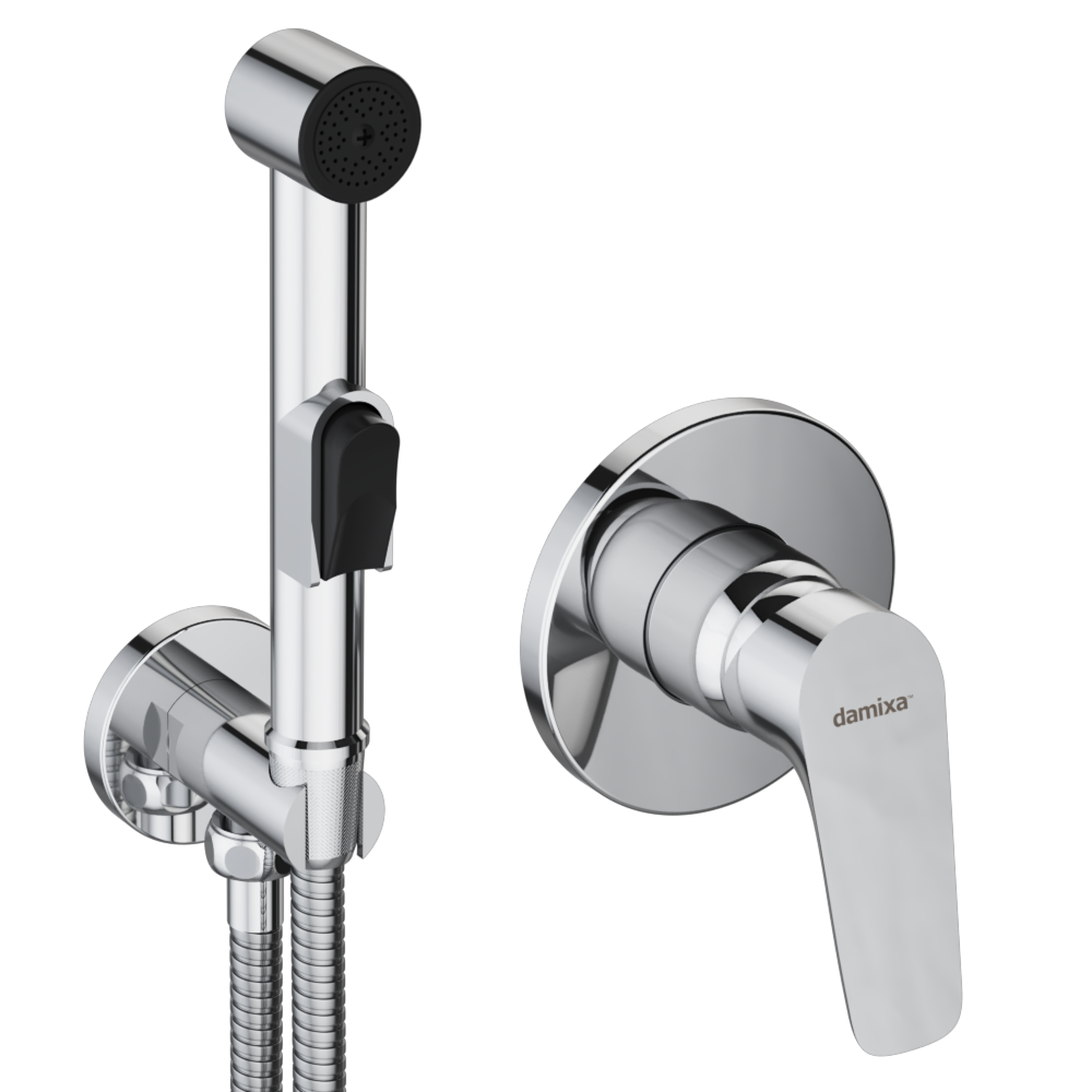 777510000 смеситель монтируемый в стену с гиг. душем Damixa Origin Bit  - Вид №2