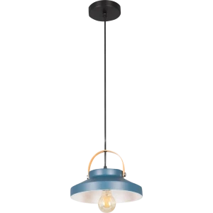 Подвесной светильник Toplight Wendi, 1 лампа, 7 м², цвет синий/дерево 82672377 STLM-2118213