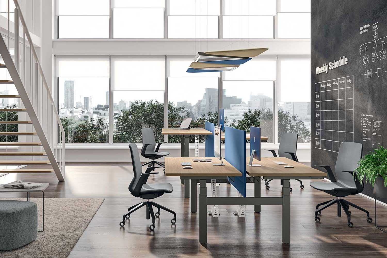 Рабочий стол с регулируемой высотой Quadrifoglio Group дизайн-офис ARCH-00036333 - Вид №6