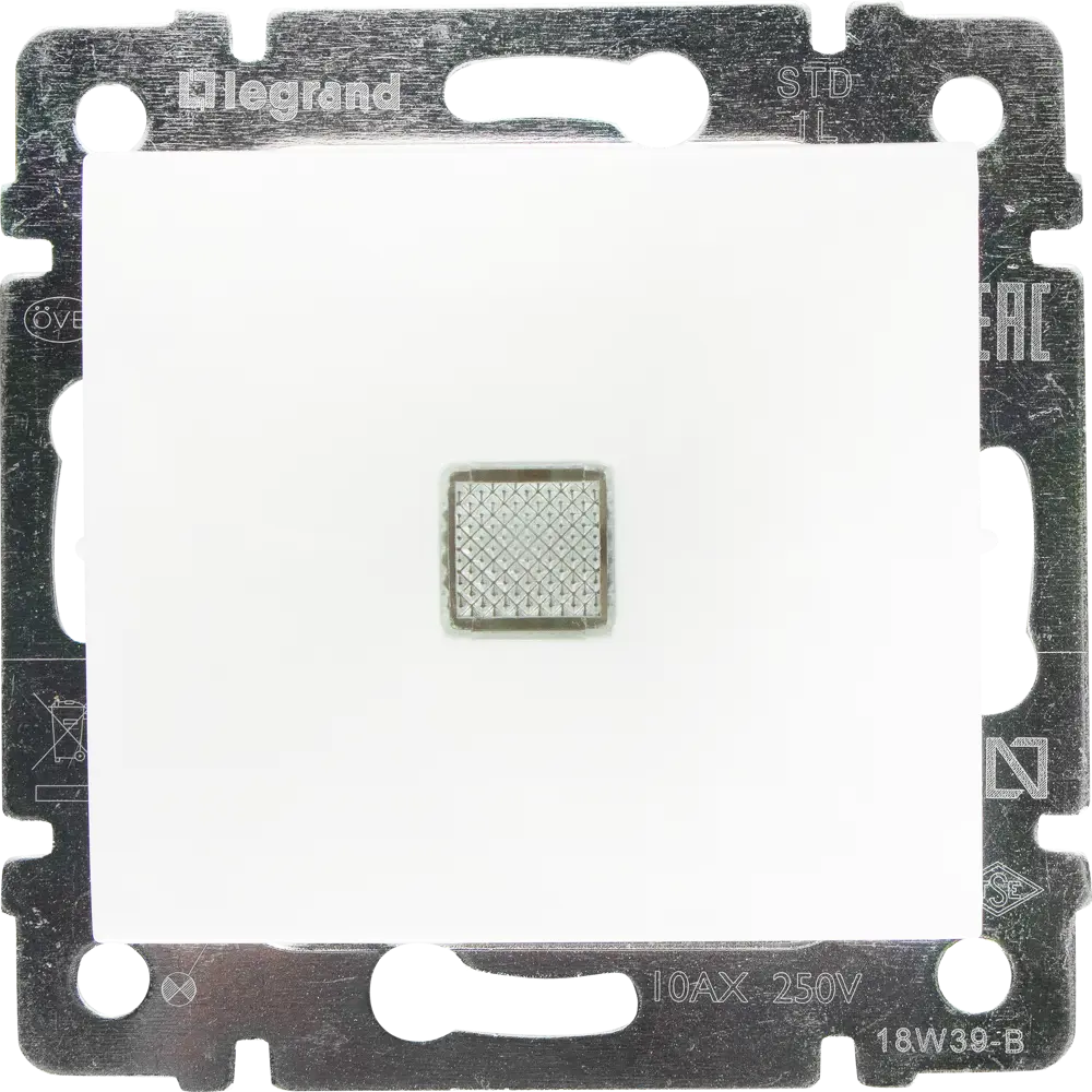 Legrand Valena Classic — одноклавишный выключатель с зелёной подсветкой 10319760 STLM-0000423