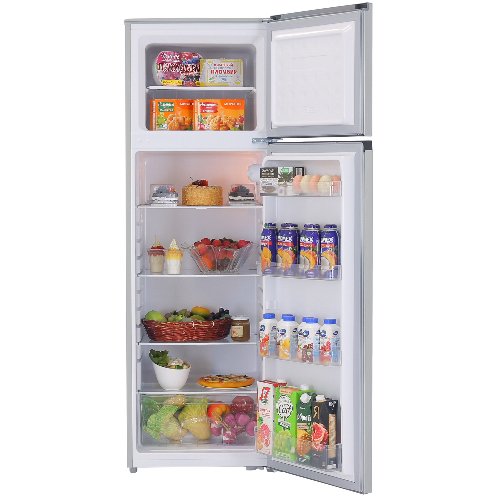 5408418 Холодильник с морозильником   DEXP T2-26AHA серебристый STDN-0018674 - Вид №5