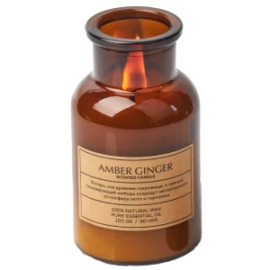 Свеча ароматизированная Amber Ginger коричневый 10.5 см 89348183 STLM-2211703