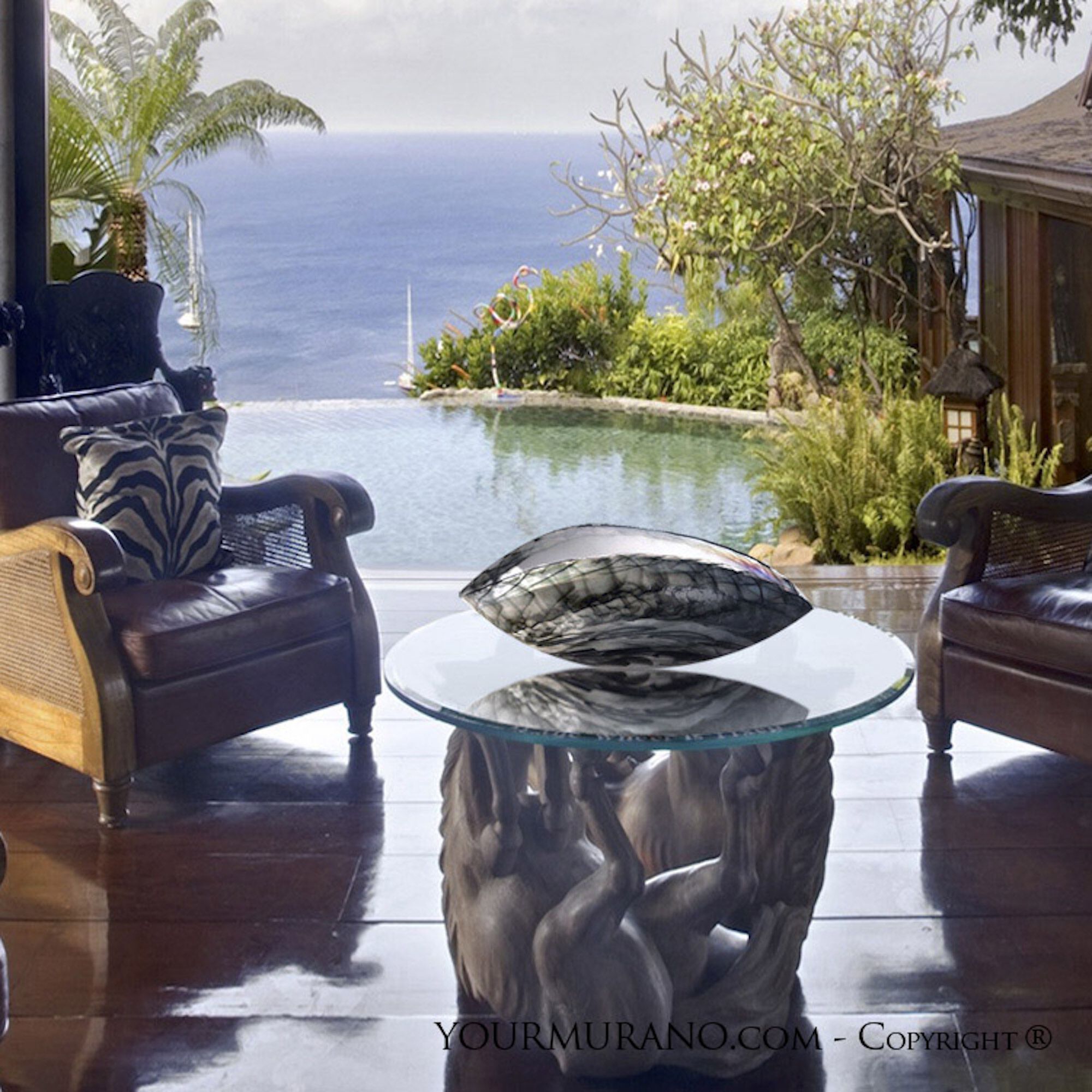 Центральные элементы из муранского стекла ручной работы YourMurano Shell ARCH-00132244 - Вид №2