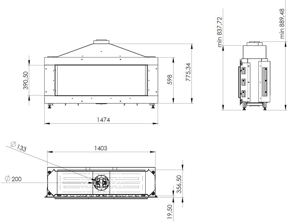 Stûv Газовый камин из стали с панорамным остеклением Tulp sun-id-1425308 - Вид №1