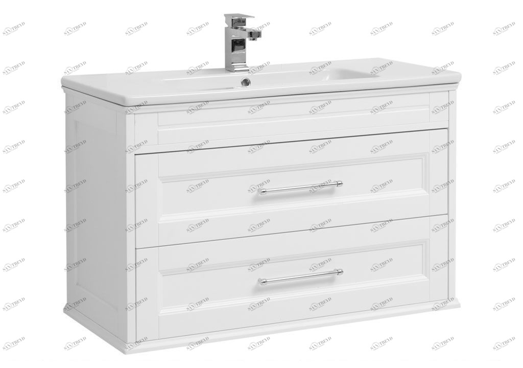 Тумба с раковиной Aquanet Бостон М 100 белый 0020967800197961