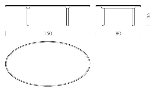 Овальный журнальный столик из дуба Gazzda Mu ARCH-00151248 - Вид №15