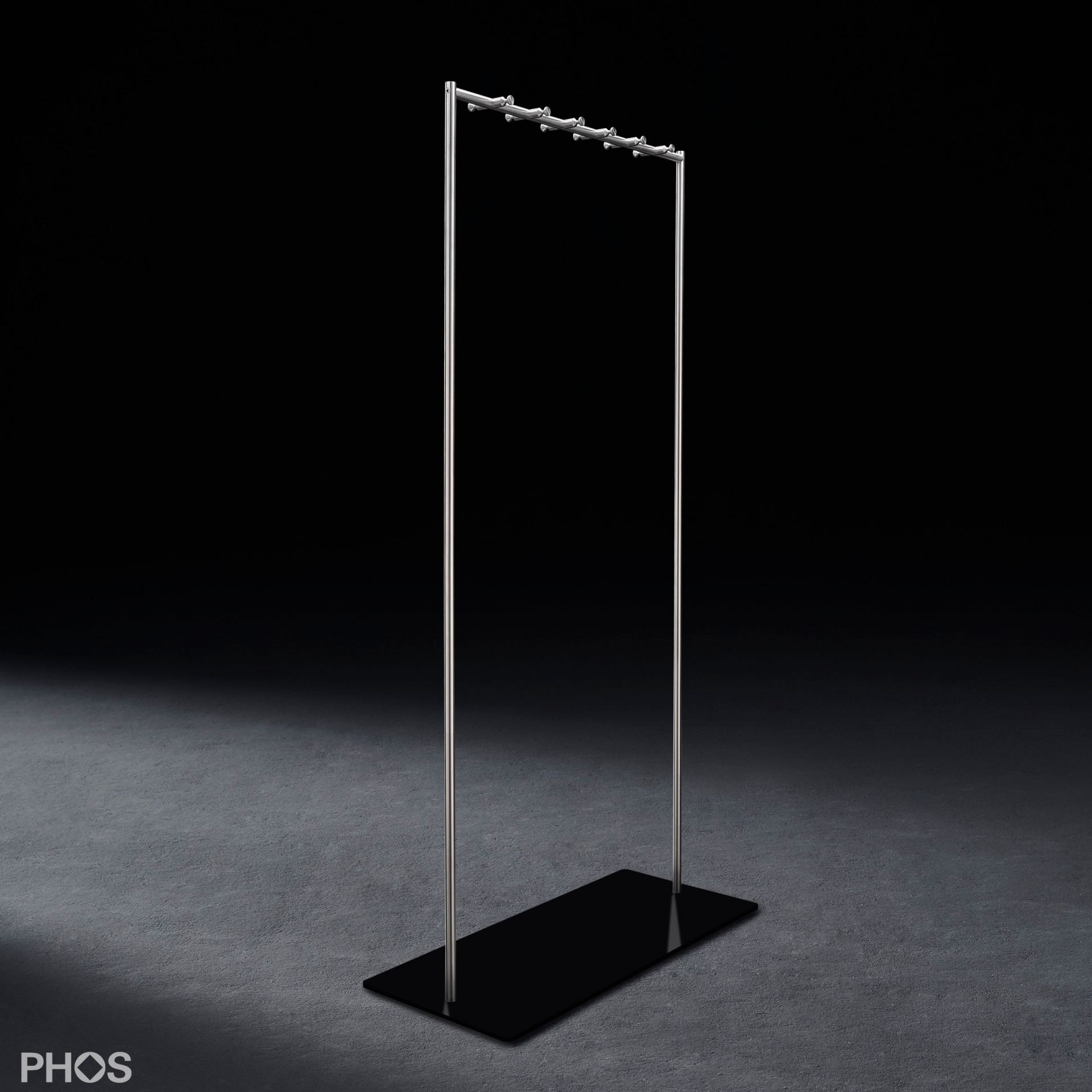 GST3-BPS Вешалка для одежды Twin Pur с крючками для одежды, основание: черное. PHOS 